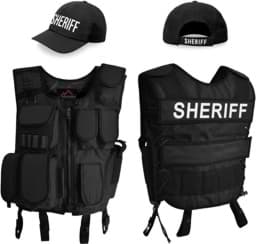 Bild von Kostüm bestehend aus Weste, Patch und Cap SHERIFF