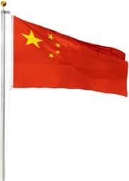 Bild von Fahnenmast 8,00 m mit Flagge 90 cm × 150 cm China