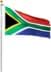 Bild von Fahnenmast 6,20 m mit Flagge 90 cm × 150 cm Südafrika