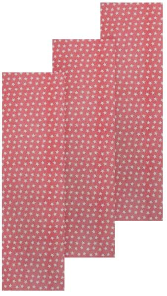 Bild von 3 Tischläufer - Tischdecken Sternchen Rot