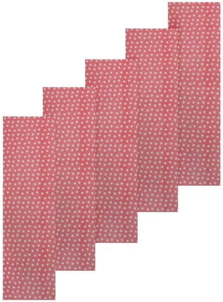 Bild von 5 Tischläufer - Tischdecken Sternchen Rot