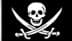 Bild von Fahne Piratenflagge 150 cm x 250 cm Schädel mit Säbeln