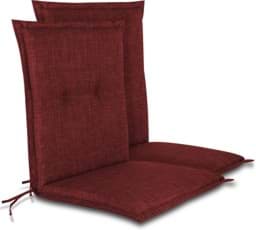 Bild von 2 Stuhlauflagen Niedriglehner Rot