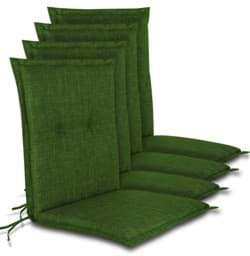 Bild von 4 Stuhlauflagen Niedriglehner Grün