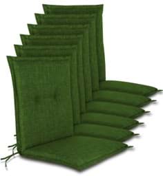 Bild von 6 Stuhlauflagen Niedriglehner Grün