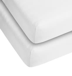 Bild von 2 x Spannbettlaken aus Baumwolle Weiß