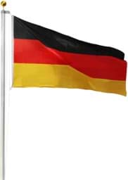 Bild von Fahnenmast 8,00 m mit Flagge 90 cm × 150 cm Deutschland