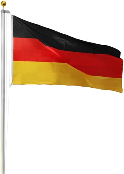 Bild von Fahnenmast 6,20 m mit Flagge 90 cm × 150 cm