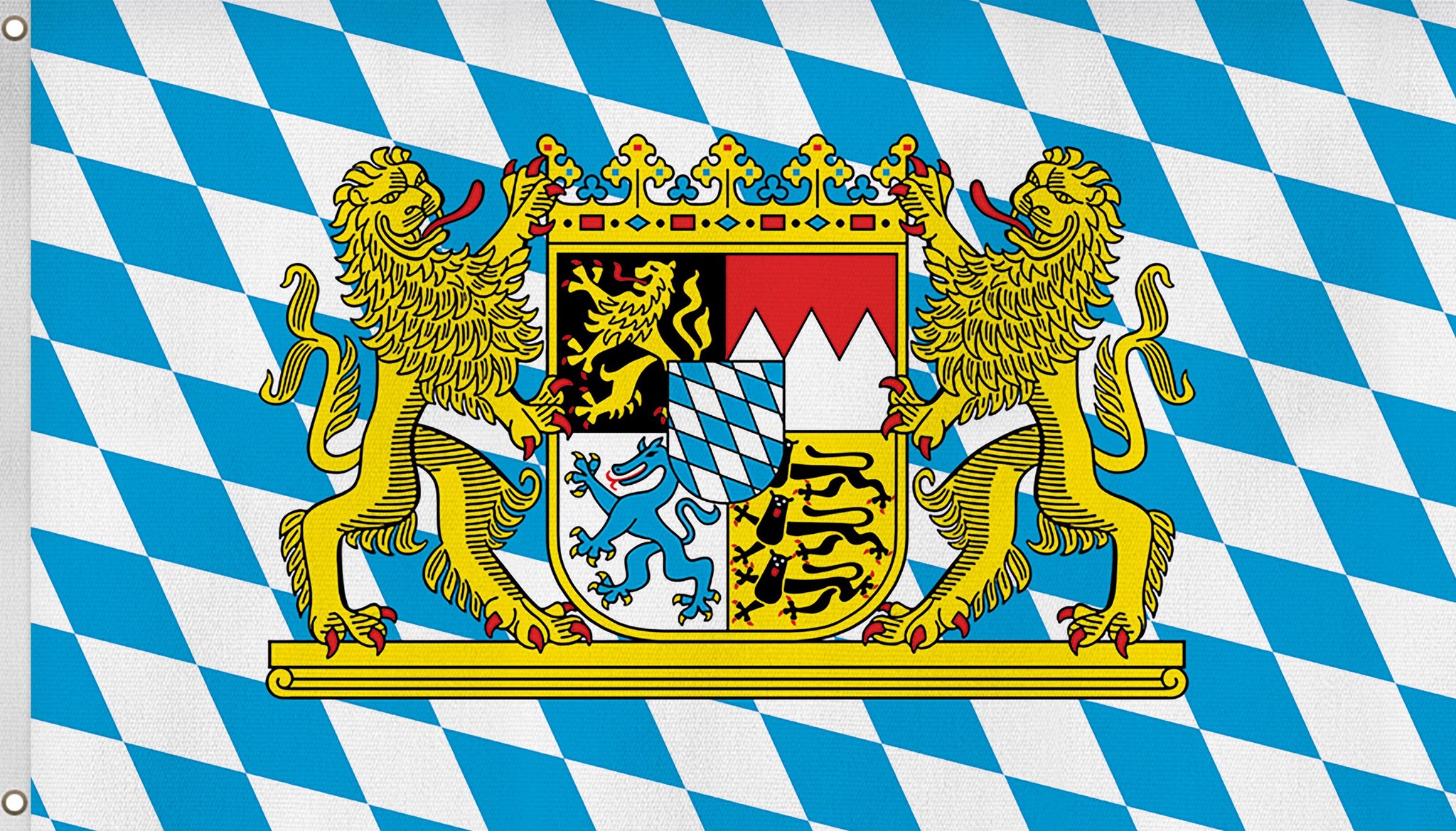 Bild von Fahne Bundesländerflagge 150 cm x 250 cm Bayern
