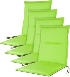 Bild von 4 Niedriglehner Stuhlauflagen Oliv/Grün