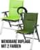 Bild von 2 wendbare Niedriglehner Stuhlauflagen Oliv/Grün