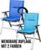 Bild von 2 wendbare Niedriglehner Stuhlauflagen Blau/Türkis