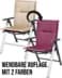 Bild von 4 Niedriglehner Stuhlauflagen Beige/Brombeere