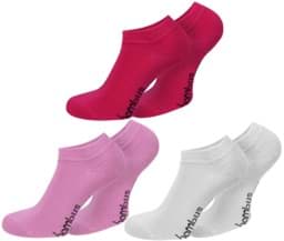 Bild von 6 Paar Bambus-Gesundheitssocken Sneakers Pink/Rosa/Weiß
