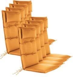 Bild von 8 wasserdichte Stuhlauflagen Hochlehner Orange
