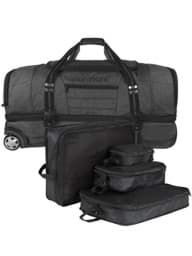 Bild von Reisetasche 120 L mit 4 Kleidertaschen Schwarz