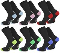 Bild von 6 Paar Socken „New Style“ Hellblau/Hellrosa/Rot/Lime/Grün/Royal