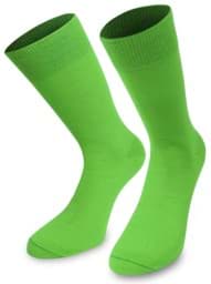 Bild von 1 Paar Socken „Bi-Color“ mit farbig abgesetztem Bund Apfelgrün/Moosgrün