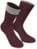 Bild von 1 Paar Socken „Bi-Color“ mit farbig abgesetztem Bund Bordeaux/Hellgrau