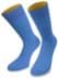 Bild von 1 Paar Socken „Bi-Color“ mit farbig abgesetztem Bund Himmelblau/Aprikose