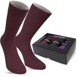 Bild von 3 Paar Bi-Color Socken im Farbset Schwarz/Bordeaux/Lila