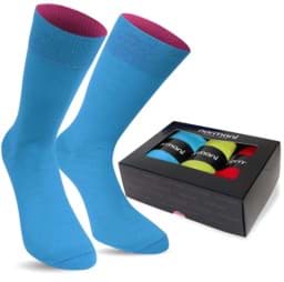 Bild von 3 Paar Bi-Color Socken im Farbset Türkis/Rot/Limette