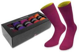 Bild von 5 Paar Bi-Color Socken im Farbset Red Line