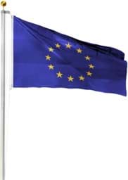 Bild von Fahnenmast 6,50 m mit Flagge 90 cm × 150 cm Europa