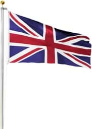 Bild von Fahnenmast 7,50 m mit Flagge 90 cm × 150 cm Großbritannien