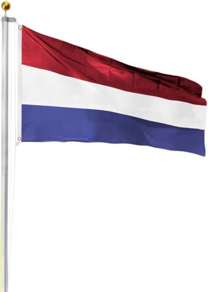 Bild von Fahnenmast 8,00 m mit Flagge 90 cm × 150 cm Niederlande
