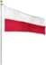 Bild von Fahnenmast 8,00 m mit Flagge 90 cm × 150 cm Polen