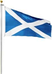 Bild von Fahnenmast 6,80 m mit Flagge 90 cm × 150 cm Schottland