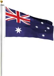 Bild von Fahnenmast 6,20 m mit Flagge 90 cm × 150 cm Australien