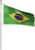 Bild von Fahnenmast 6,20 m mit Flagge 90 cm × 150 cm Brasilien