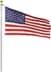 Bild von Fahnenmast 6,80 m mit Flagge 90 cm × 150 cm USA