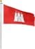 Bild von Fahne Bundesländerflagge 90 cm x 150 cm Hamburg