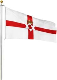 Bild von Fahnenmast 6,80 m mit Flagge 90 cm × 150 cm Nordirland