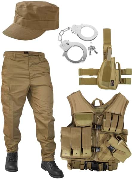 Bild von United States Marine Corps Kostüm bestehend aus Weste, Hose, Holster, Handschellen und Feldmütze