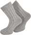 Bild von 2 Paar Alpaka-Socken mit Wolle Hellgrau
